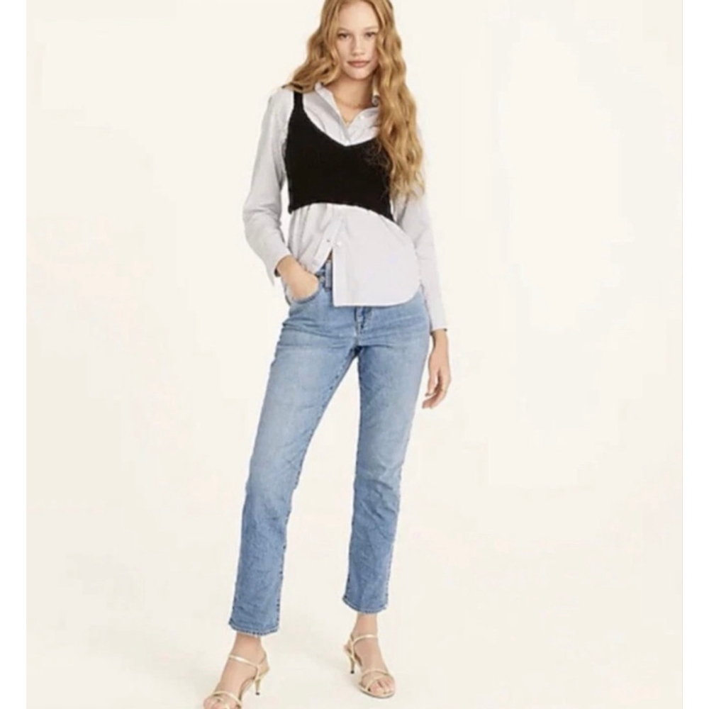 Women's J.CREW High-Rise Classic Vintage Blue Jeans Size 30